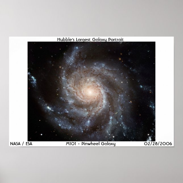 NASA / M101 Pinwheel Galaxy Poster (Front)