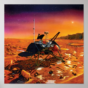 NASA Mars Polar Lander Artist Concept Artwork Poster