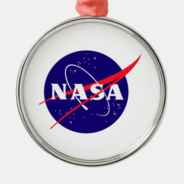 NASA Meatball Logo Metal Tree Decoration (Front)