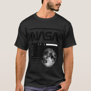 NASA - Moon Blueprint & Barcode T-Shirt