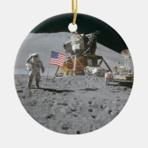 Nasa Moon Landing Apollo 15 Lunar Module  Ceramic Tree Decoration