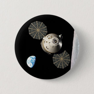 NASA Orion in Lunar Orbit 6 Cm Round Badge