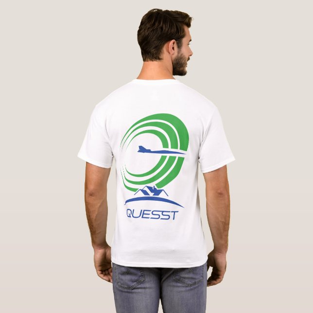 NASA Quesst Logo Supersonic White 100% Cotton T-Shirt (Back Full)