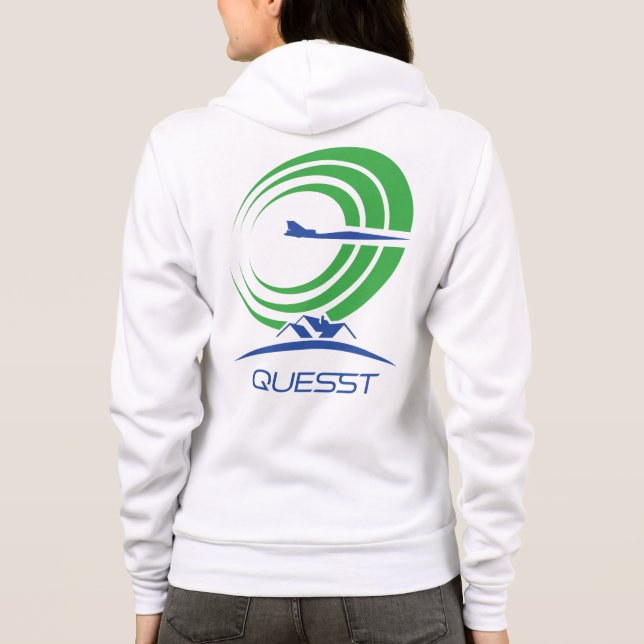 NASA Quesst Logo Women’s Supersonic White Hoodie (Back)