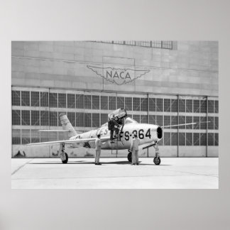 NASA: Republic F84-F on Moffett Field Poster