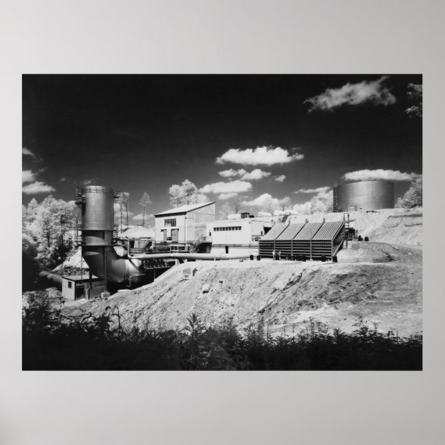 NASA Rocket Engine Testing, 1960s Poster (Front)