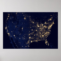 NASA Satellite Infrared Composite Of The USA- 2012