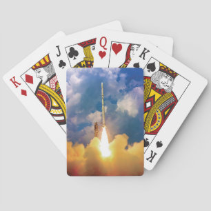 NASA Scout Rocket Launch Liftoff Playing Cards