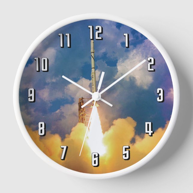 NASA Scout Rocket Launch Liftoff Wall Clock (Front)