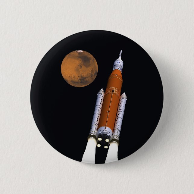 NASA SLS Space Launch System 6 Cm Round Badge (Front)