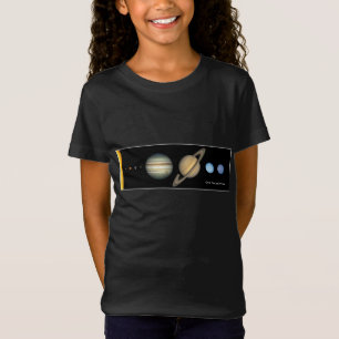 NASA Solar System Planet Sizes Chart Girl T-Shirt