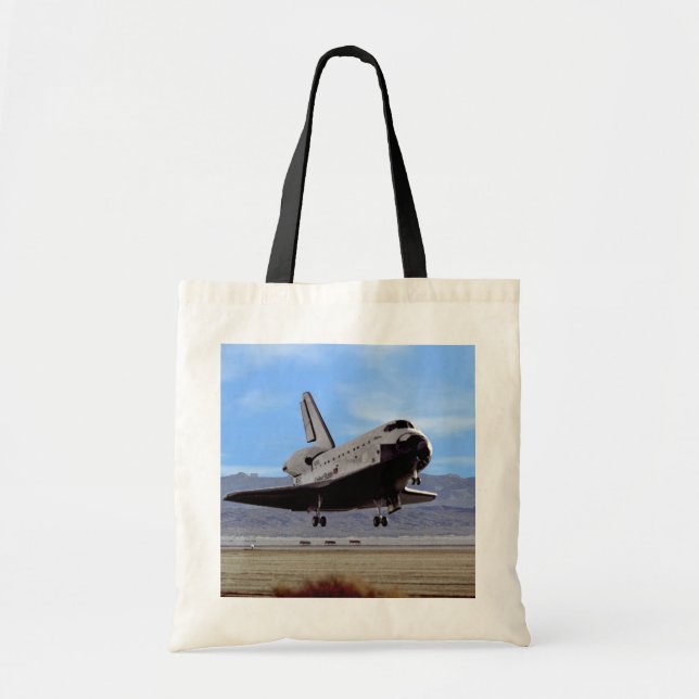 NASA Space Shuttle Atlantis Landing Edwards AFB Tote Bag (Front)