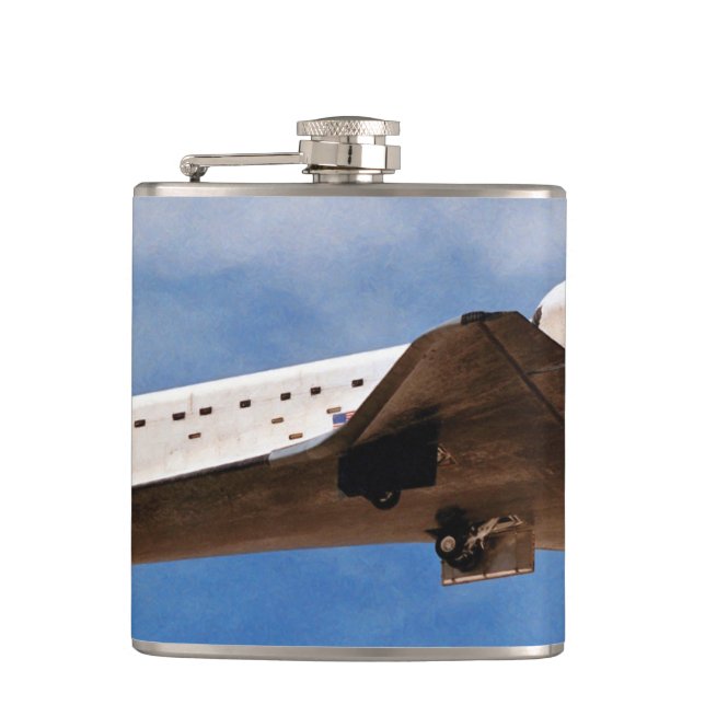 NASA Space Shuttle Atlantis STS-30 Landing Hip Flask (Front)