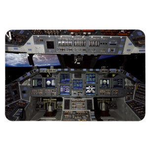 NASA Space Shuttle Cockpit Earth Orbit Window View Magnet