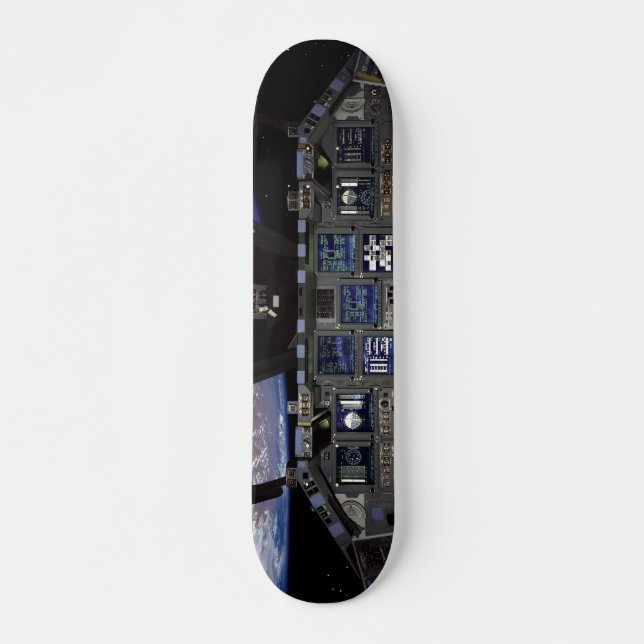 NASA Space Shuttle Cockpit Earth Orbit Window View Skateboard (Front)