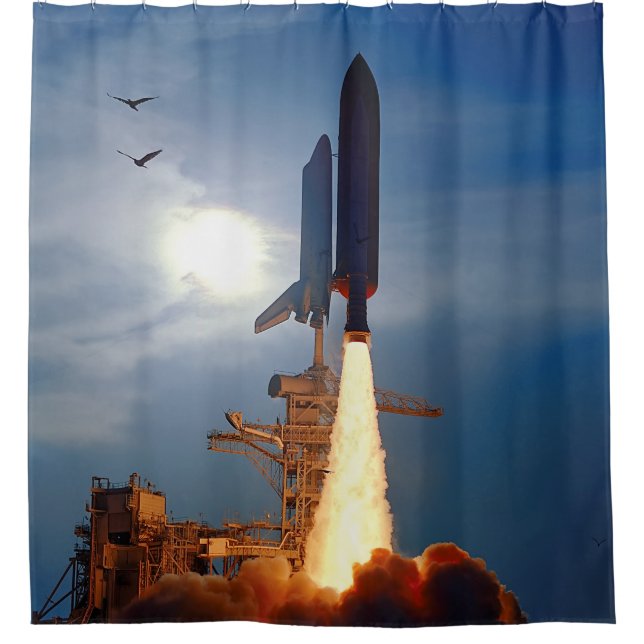 NASA Space Shuttle Discovery Launch STS-64 Shower Curtain (Front)