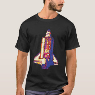 NASA Space Shuttle Discovery Seen From Mir Pop Art T-Shirt