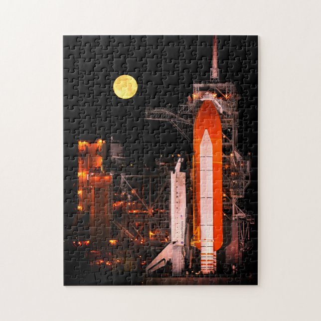 NASA Space Shuttle Launch At Night Jigsaw Puzzle (Vertical)