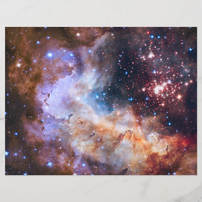 NASA Star Cluster Celestial Scrapbook Paper (Front)