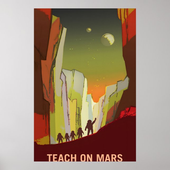 NASA STS-123 Space Shuttle Leaving the ISS Poster (Front)