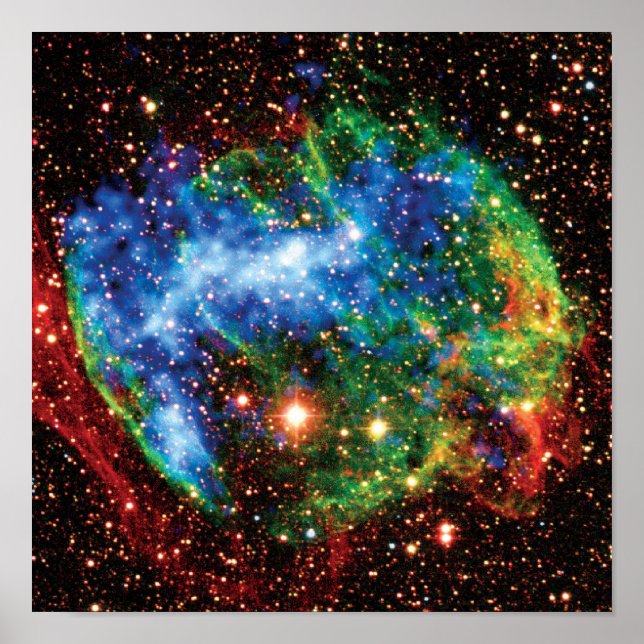 NASA Supernova Remnant W49B Gamma Ray Burst Photo Poster (Front)