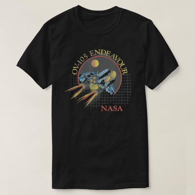 NASA Vintage Endeavour ourist  T-Shirt (Design Front)