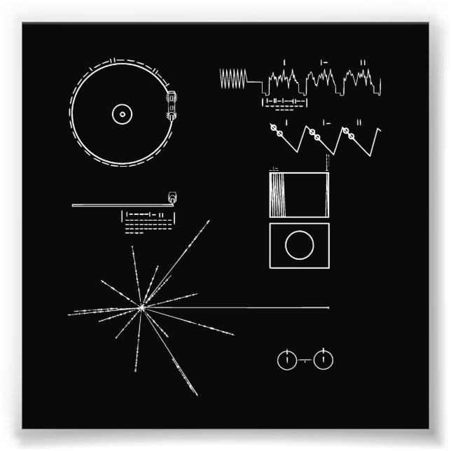 NASA Voyager Golden Record Photo Print (Front)