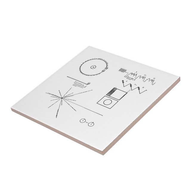 NASA Voyager Golden Record Tile (Side)