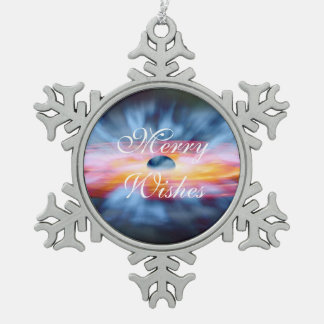 NASAs Galaxy Active nucleus AGN Snowflake Pewter Christmas Ornament