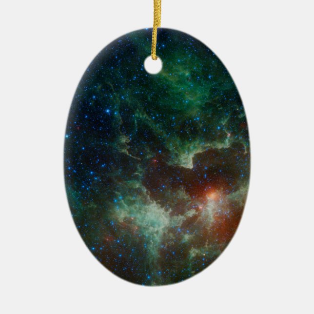 NASAs Heart And Soul Nebula Ceramic Tree Decoration (Front)