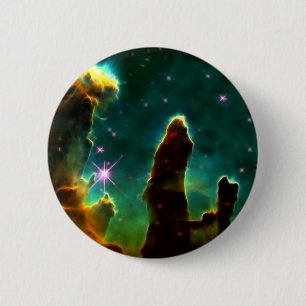 NASAs Pillars of creation 6 Cm Round Badge