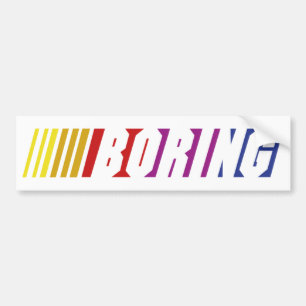 Nascar Boring Bumper Sticker