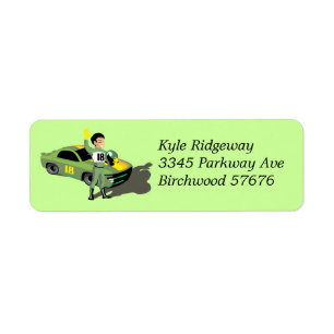 Nascar Return Address Label