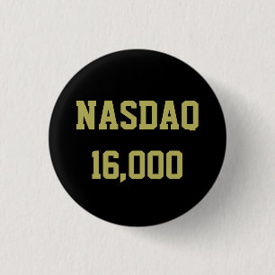NASDAQ 16000 Stock Market Celebration 3 Cm Round Badge