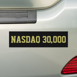 NASDAQ 30000 Stock Market Celebration Bumper Sticker