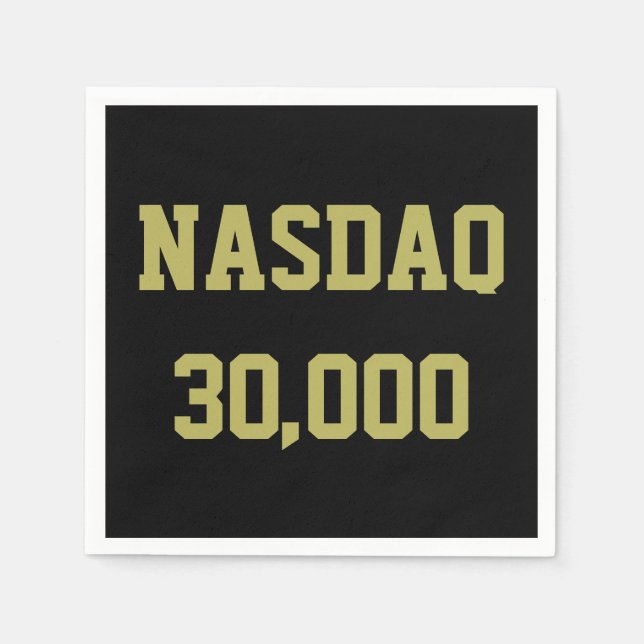 NASDAQ 30000 Stock Market Celebration Napkin (Front)