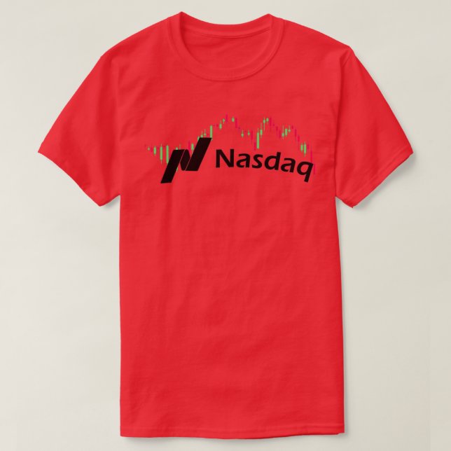 Nasdaq stock market candle stick chart T-Shirt (Design Front)