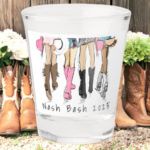 Nash Bash Bachelorette Fashion Cowboy Boots Year Shot Glass