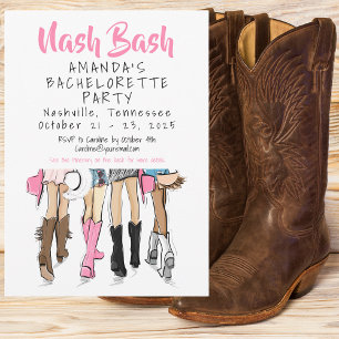 Nash Bash Bachelorette Party / Cowgirl Bride Tribe Invitation