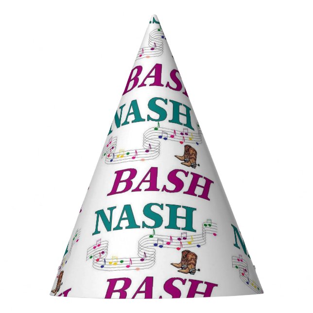 Nash Bash Music Party Hat (Front)