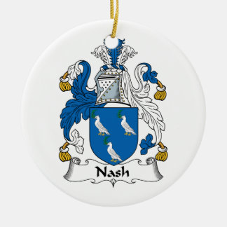 Nash Family Crest Ceramic Tree Decoration