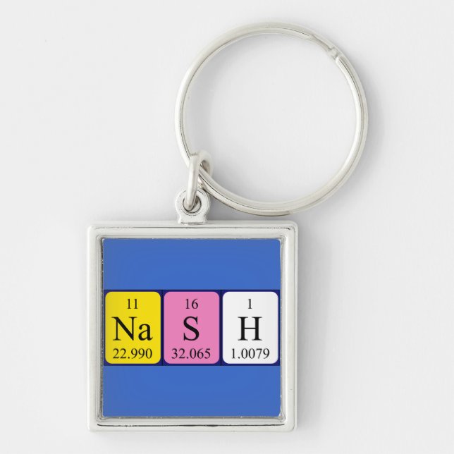 Nash periodic table name keyring (Front)