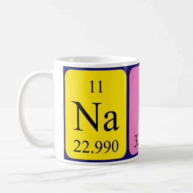 Nash periodic table name mug (Left)