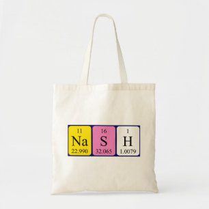 Nash periodic table name tote bag