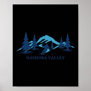 Nasho Valley Machusetts Ski Resort Skiing Skier  Poster