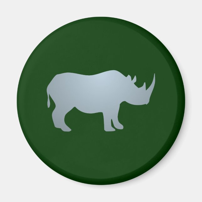 Nashorn rhino rhinoceros magnet (Front)