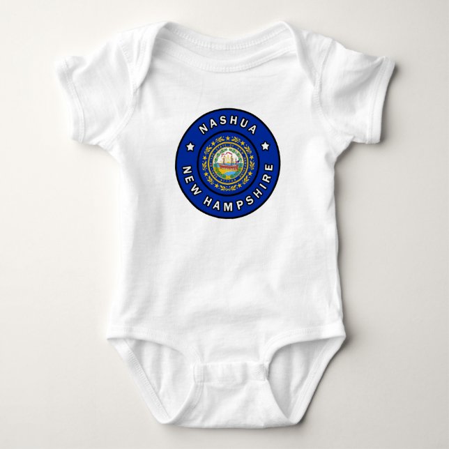 Nashua New Hampshire Baby Bodysuit (Front)