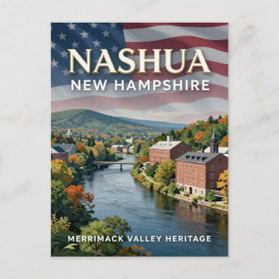 Nashua New Hampshire New England Heritage Postcard