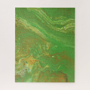 Nashville 2 Soft Green Abstract Puzzle