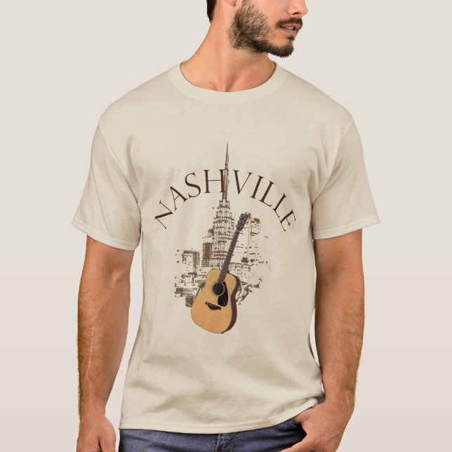 Nashville Acoustic Guitar T-Shirt (Front)